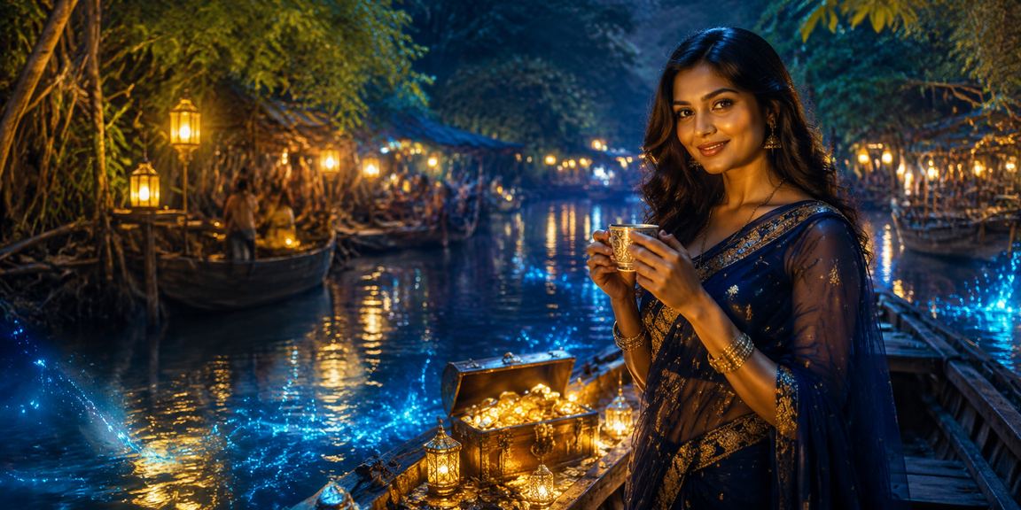 সুন্দরবনের রাতের বাজারে ক্যাসিনো বিনোদনে মেতেছেন দর্শকরা
